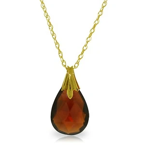 3 Carat 14K Solid Yellow Gold Approaching The Harbor Garnet Necklace 14"-24" - Picture 1 of 4
