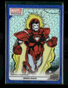 Iron Man 2023 Upper Deck Marvel Platinum #123 Blue Traxx 489/499 - Picture 1 of 2