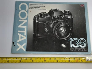 VINTAGE ORIGINAL INSTRUCTIONS MANUAL FOR CONTAX 139 CAMERA IN 4 LANGUAGES - Picture 1 of 5