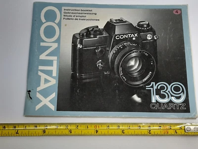 VINTAGE ORIGINAL INSTRUCTIONS MANUAL FOR CONTAX 139 CAMERA IN 4 LANGUAGES - Image 1 of 4