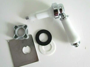 BURLINGTON CISTERN LEVER CHROME WITH WHITE CERAMIC HANDLE - Picture 1 of 4