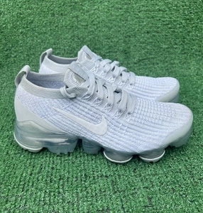 Nike Air VaporMax Flyknit 3 Pure Platinum AJ6910-100 Women’s Size 5 Used No Box - Picture 1 of 19