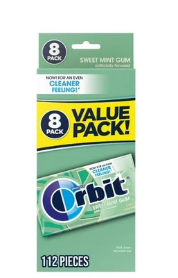 Orbit Sweet Mint Sugar Free Chewing Gum - 14 Ct, 8 pack. Retail $9.88 - Image 1 of 3