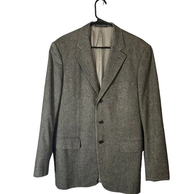 Cifonelli Paris Gray Flannel Blazer Made in Italy Notched Men Three Button 40R - Image 1 of 4