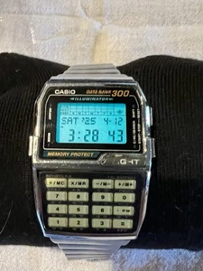 ⌚️CASIO DATA BANK 300 DBC-3000 (1478) Calculator Telememo Digital MENS WATCH 289 - Picture 1 of 23