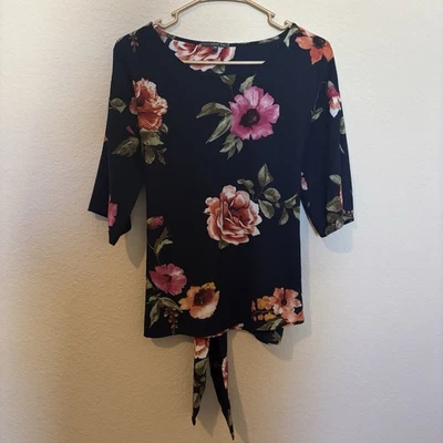 West Kei Women’s Black Floral Blouse, Size XS - Image 1 of 4