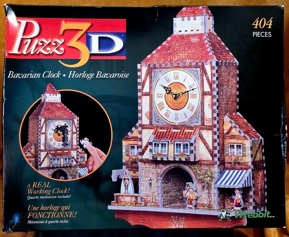 Wrebbit Foam Puzz 3d Bavarian Clock (wall or Table) 404 PC Puzzle 100 Complete