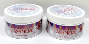 2 BATH AND BODY WORKS SNOWFLAKES & CASHMERE BODY BUTTER NEW 6.5 OZ CHRISTMAS - Picture 1 of 1