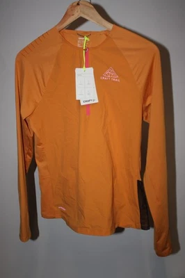Nueva Camisa $99 CRAFT Mujer Mediana Pro Trail Wind Manga Larga Naranja Correr Foto 1 de 4