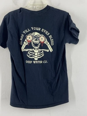Camiseta Coast Supply Company Glass Til Your Eyes Bleed Negra Esqueleto Talla S Foto 1 de 4