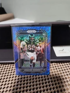 2022 Panini Prizm - Rookies Jermaine Johnson II #375 Blue Shimmer Prizm /25 (RC) - Foto 1 di 2