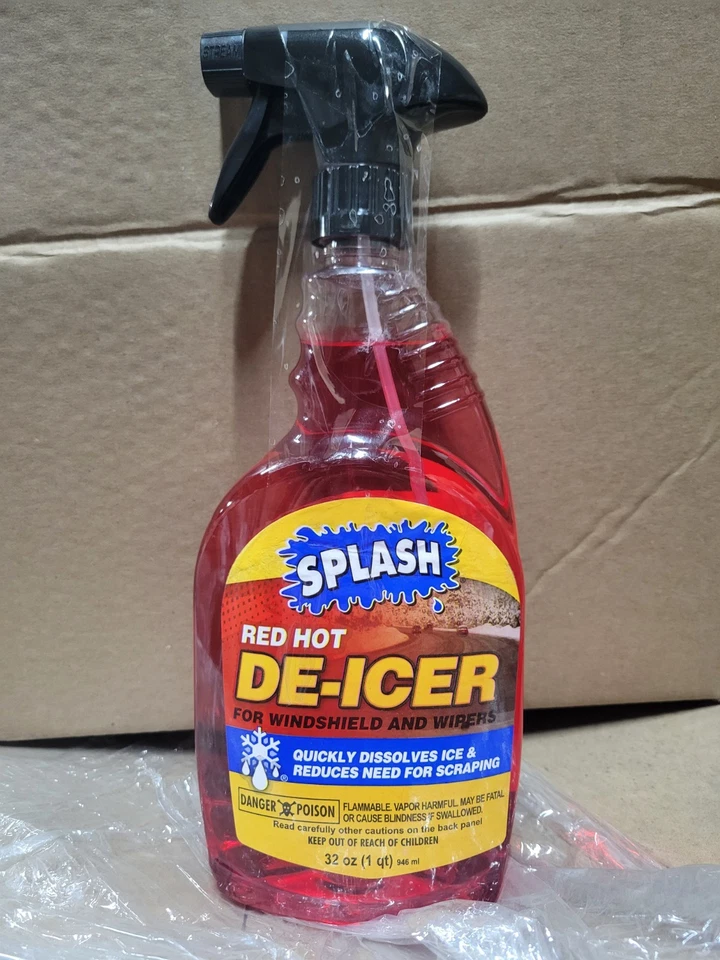 3 SPLASH Red Hot Descongelador Parabrisas y Limpiaparabrisas Gatillo Spray 32 Onzas - Paquete de 3 Foto 1 de 2