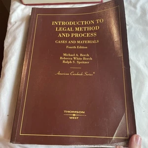 Introduction to Legal Method And - Paperback, by Berch Michael A. Berch 4th Edi. - Picture 1 of 5