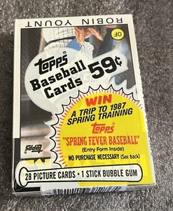 1986 Topps Baseball - ungeöffnetes Cello Pack - Robin Yount - 28 Karten - Bild 1 von 2