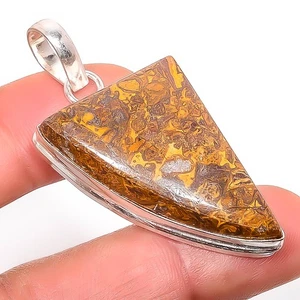 Marium Jaspis - Afrika versilberter Schmuck Anhänger 2,15" P91 - Bild 1 von 3