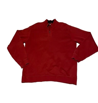 Men’s Cutter And Buck Quarter Zip Pullover-XL Brick Red - Image 1 of 4