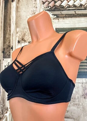 Sujetador completo Marlies Dekkers negro sexy prótesis Reino Unido 34B UE 75B R1954 Foto 1 de 4