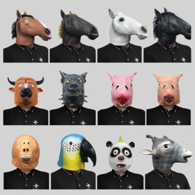 Masquerade Halloween Latex Animal Head mask Carnival party Cosplay Costumes Prop - Image 1 of 4