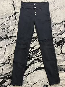 Pantalones de mezclilla negros súper ajustados para mujer Abercrombie Fitch 28x30 - Imagen 1 de 3