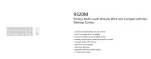 RAPOO 9320M Bluetooth 4.0, 5.0 + 2.4G Wireless Multi-mode Keyboard Mouse Combo - Picture 1 of 1