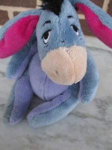 Disney EEYORE Baby 8 Zoll sitzen Plüsch blau // lila Felloptik Mähne genäht Gesichtsbehandlung - Bild 1 von 5