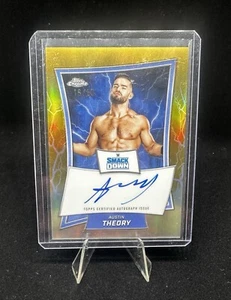 2025 Topps Chrome WWE Austin Theory – Smackdown ON CARD AUTO GOLD REFRACTOR /50 - Picture 1 of 1