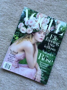 Vogue magazine used featuring Elle Fanning read once, stored shows age June 2017 - Picture 1 of 11