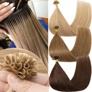 CLEARANCE Thick Nail U Tip 100% Remy Real Human Hair Extensions Pre Bonded 300S - Picture 1 of 28