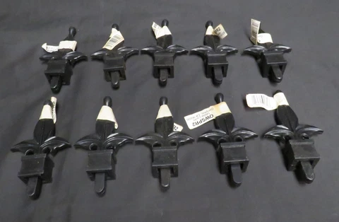 Lot of 10 Black Plastic Fence Finials Cover