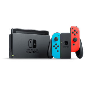 Nintendo Switch - 32GB Gray Console (with Neon Red/Neon Blue Joy-Con) Very Good