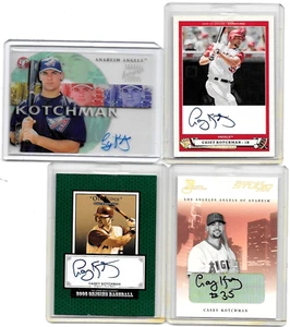 CASEY KOTCHMAN AUTOGRAPH LOT OF (4) MINT ALL DIFFERENT AUTOGRAPH CARDS - Picture 1 of 1