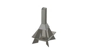 Pyramidenofen 160x80x80cm Equipo - Imagen 1 de 4