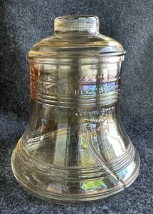 Liberty Bell Cookie Jar 1976 Bicentennial Bartlett-Collins Amber Carnival Glass - Picture 1 of 23