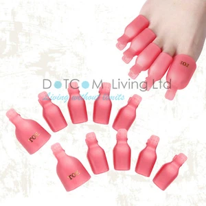 Plástico Puntera Gelisal Clip Tapa Uñas Removedor de Esmalte Arte UV Envoltura - Imagen 1 de 7