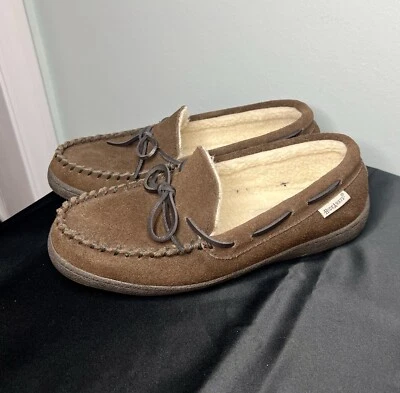 LB Evans Hideaways Marrón Gamuza Zapatilla Zapatos Mocasines Mocasines Piel Sintética Para Hombres Talla 8 Foto 1 de 4