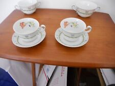 Heinrich Chambord Germany 2 COFFEE CUPS 2 1/2 T & 2 SAUCERS 5 " ROU
