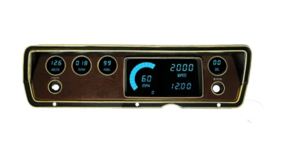 Intellitronix Teal LED Digital Gauge Cluster Panel Fo1970-1976 Dodge Dart/Duster Foto 1 de 4