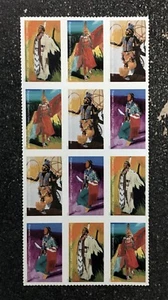 2025USA #5978-5981 Forever - Powwows Native American Indian Culture  Block of 12 - Picture 1 of 1
