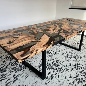 Ultra Clear Epoxy Resin Acacia Dining Coffee Table Top Home, Restaurant decor - Picture 1 of 6