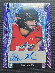 Alec Pierce 2022 Leaf Flash Purple Shimmer Autograph Football Card 10/20 PA-AP1 - Picture 1 of 10
