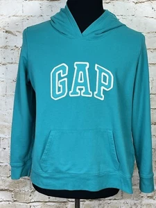 Gap Kids Hoodie Youth XL Turquoise Logo Long Sleeve Cotton Blend - Picture 1 of 5