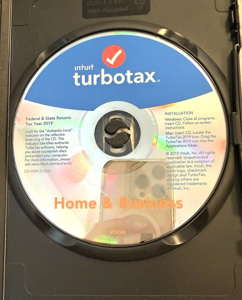 Intuit 2019 Turbo Tax - Home and Business-Personal & Self-Employed - Image 1 of 1