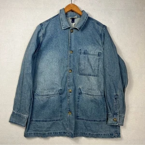 Universal Thread NWT Denim Chore Jacket Men’s Size M 100% Cotton Workwear Style - Picture 1 of 10