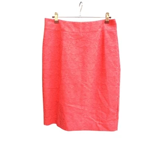 Falda Banana Republic Mujer 8 Rosa Claro Heliconia Encaje Lápiz Carrera Forrada Nueva - Imagen 1 de 13