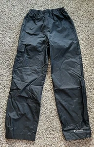 COLUMBIA size S Kids Rain/wind Pants 100% Nylon Cargo Pocket Hiking Packable G25 - Picture 1 of 6