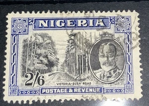 Nigeria George V - 2/6 Black & Ultramarine SG 42 usato molto bene - C/V £48 - 2025 - Foto 1 di 2
