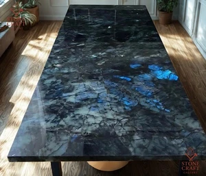Labradorite Table top , Handmade Furniture 72" x 36" Stones table top - Picture 1 of 14