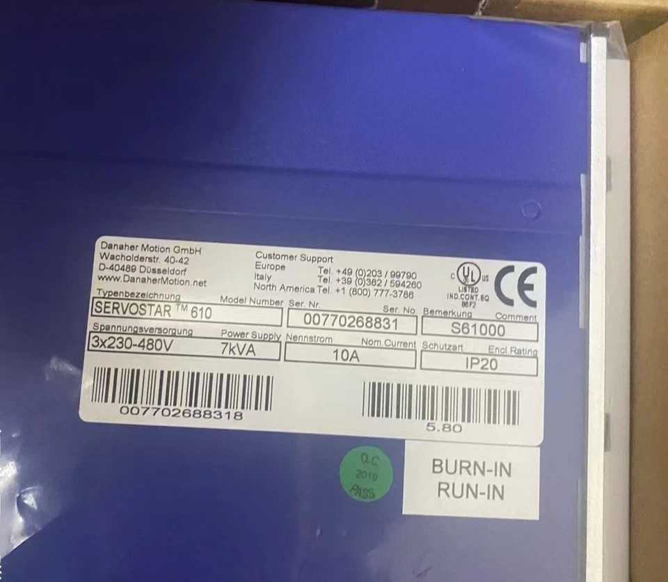 S61000-610 NEW Kollmorgen S61000 610 SERVOSTAR - Image 1 of 1