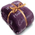 Premium Sympathy Warm Hugs Gift Throw Blanket - Healing Gift Breast Cancer Ch...