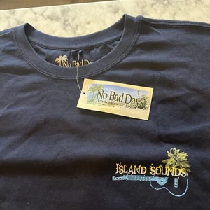 T-shirt homme No Bad Days bleu marine XL « Island Sounds » neuf avec étiquette - Photo 1/7